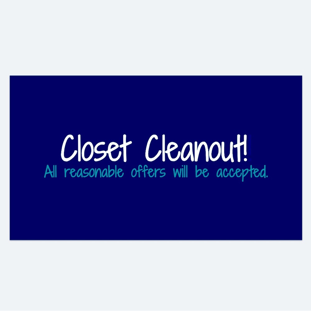 Closet clean out time!